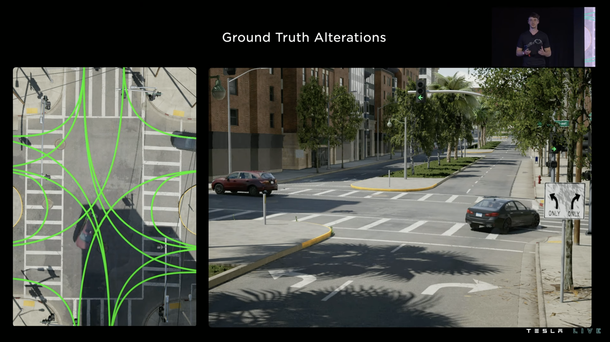 The map of the intersection changes after the modification