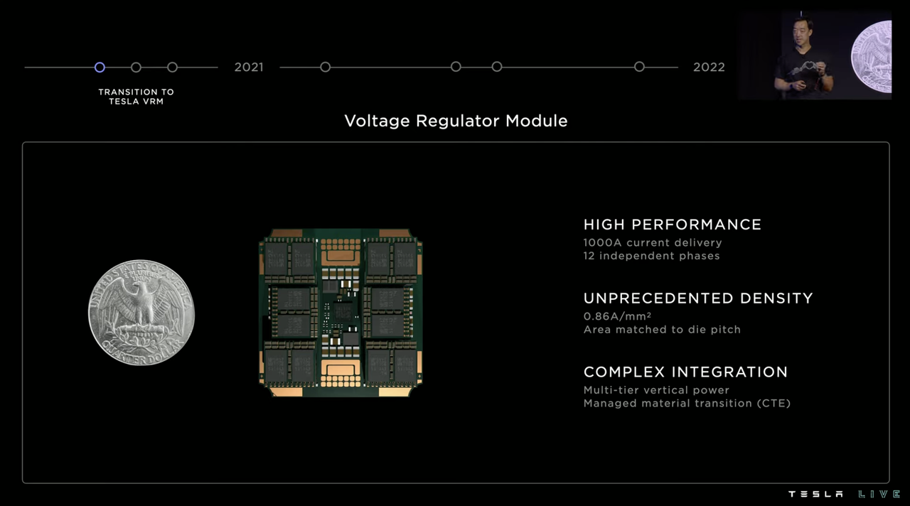 High current supply is required for Dojo's high-performance operation