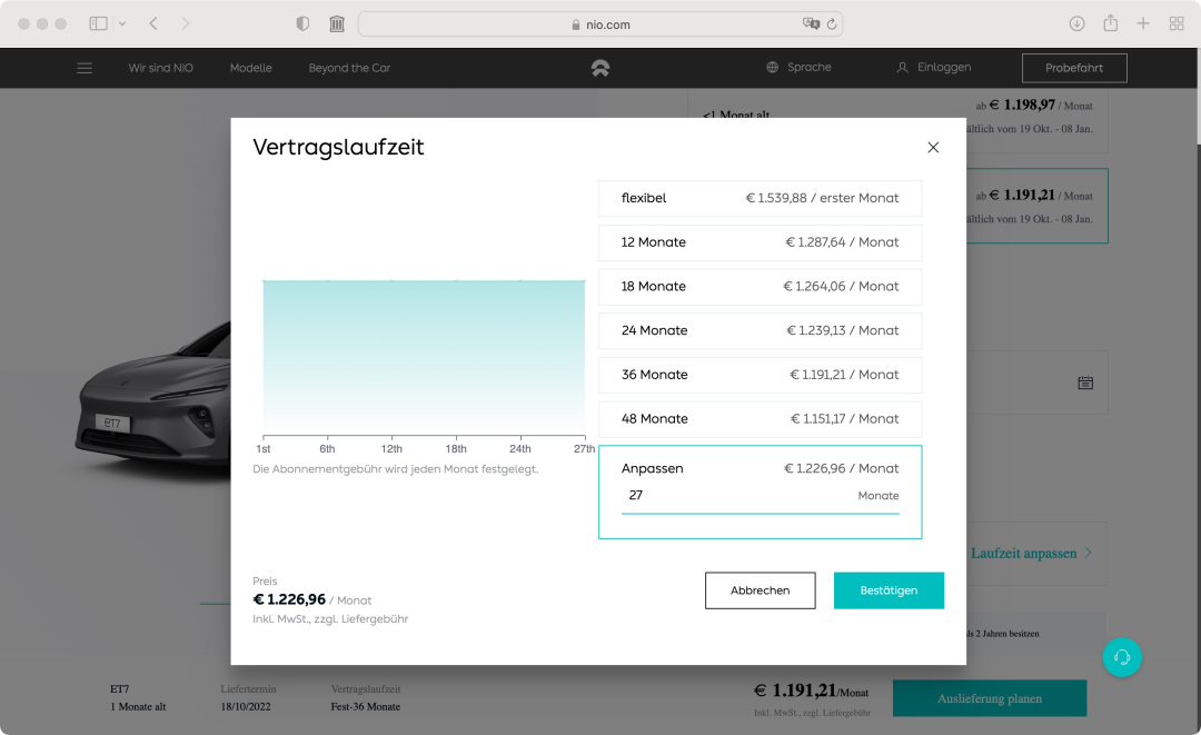 You can customize irregular plans such as 27 months