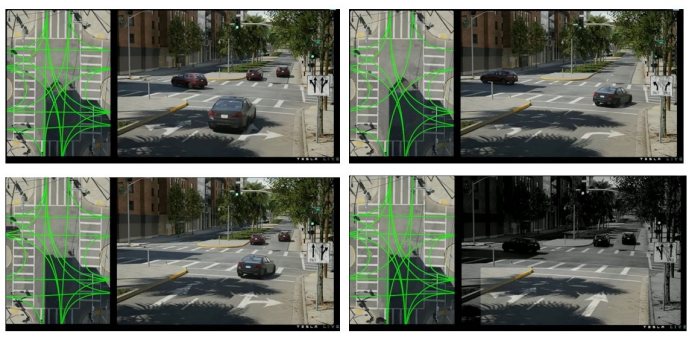 Figure 4 Changing traffic flow by modifying road connection information