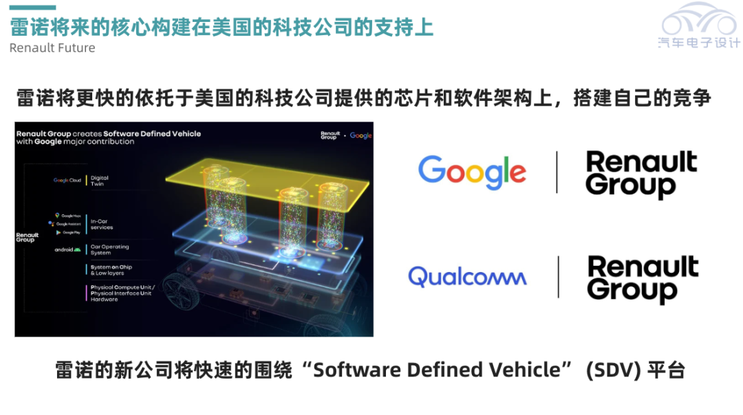 ▲ Figure 4. Renault's new business revolves around Google and Qualcomm