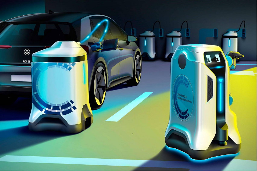 ▲Figure 6. Volkswagen's Concept of Charging Robot