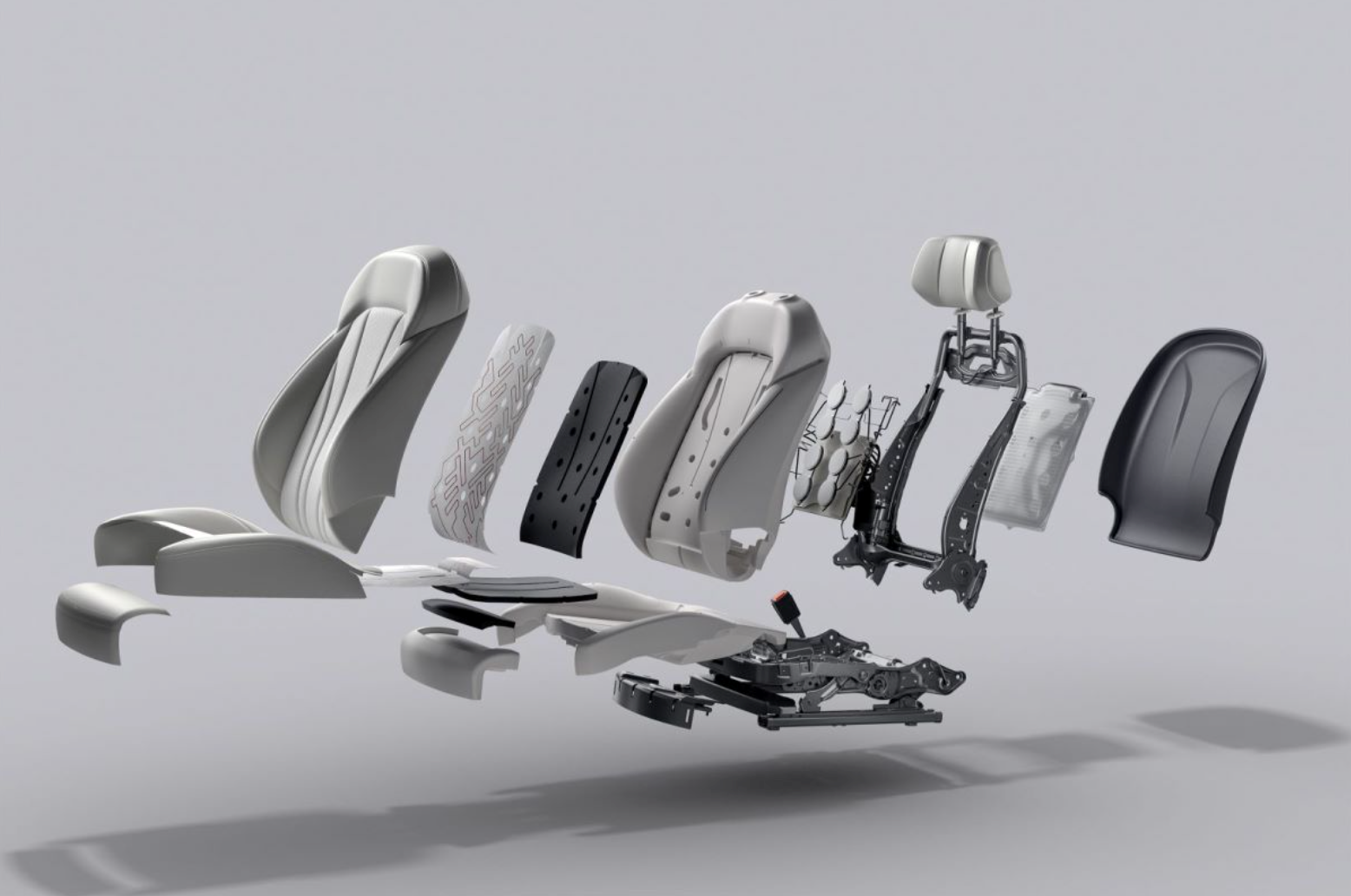 FF F7 Bach seat exploded view