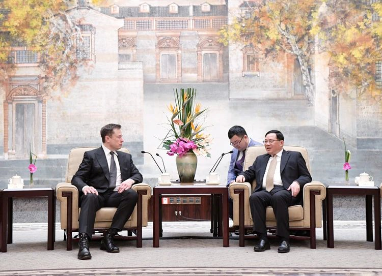Li Qiang meeting with Musk in 2019